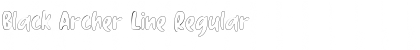 Download Black Archer Line Regular Font Title Preview