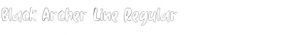 Download Black Archer Line Regular Font Title Preview