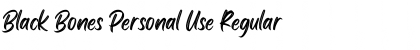 Download Black Bones Personal Use Regular Font Title Preview