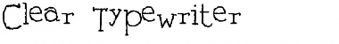 Download Clear Typewriter Regular Font Title Preview