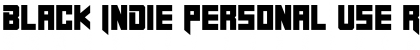 Download Black Indie Personal Use Regular Font Title Preview