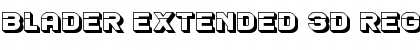Download Blader Extended 3D Regular Font Title Preview