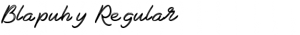Download Blapuhy Regular Font Title Preview