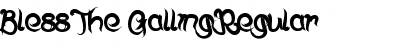 Download Bless The Galling Regular Font Title Preview