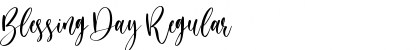 Download Blessing Day Regular Font Title Preview