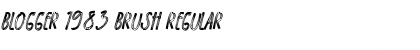 Download BLOGGER 1983 BRUSH Regular Font Title Preview