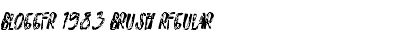 Download BLOGGER 1983 BRUSH Regular Font Title Preview