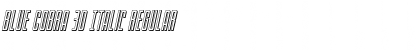 Download Blue Cobra 3D Italic Regular Font Title Preview