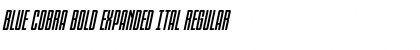 Download Blue Cobra Bold Expanded Ital Regular Font Title Preview