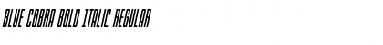 Download Blue Cobra Bold Italic Regular Font Title Preview