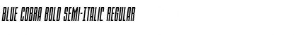 Download Blue Cobra Bold Semi-Italic Regular Font Title Preview