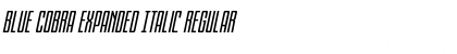Download Blue Cobra Expanded Italic Regular Font Title Preview