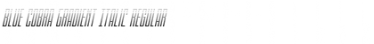 Download Blue Cobra Gradient Italic Regular Font Title Preview
