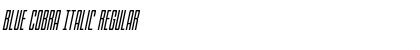 Download Blue Cobra Italic Regular Font Title Preview