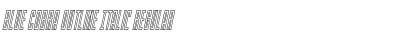 Download Blue Cobra Outline Italic Regular Font Title Preview