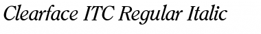 Download Clearface ITC BQ Italic Font Title Preview