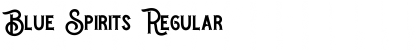 Download Blue Spirits Regular Font Title Preview