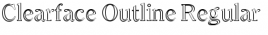 Download Clearface Outline Regular Font Title Preview