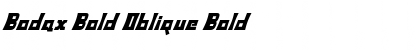 Download Bodax Bold Oblique Bold Font Title Preview