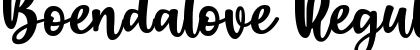 Download Boendalove Regular Font Title Preview