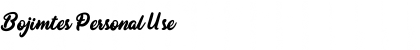Download Bojimtes Personal Use Font Title Preview