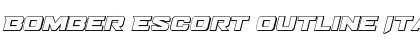 Download Bomber Escort Outline Italic Regular Font Title Preview