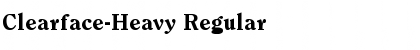 Download Clearface-Heavy Regular Font Title Preview