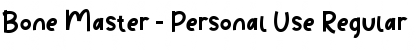 Download Bone Master - Personal Use Regular Font Title Preview