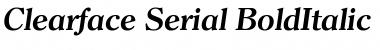 Download Clearface-Serial BoldItalic Font Title Preview