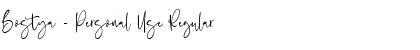 Download Bostya - Personal Use Regular Font Title Preview
