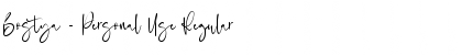Download Bostya - Personal Use Regular Font Title Preview