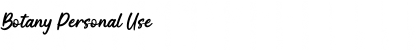 Download Botany Personal Use Font Title Preview