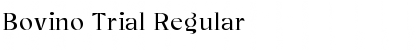 Download Bovino Trial Regular Font Title Preview