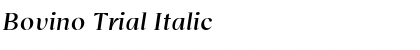 Download Bovino Trial Italic Font Title Preview