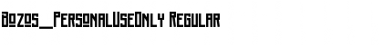 Download Bozos_PersonalUseOnly Regular Font Title Preview