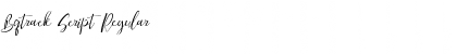Download Bqtrack Script Regular Font Title Preview