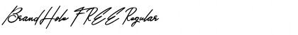 Download BrandHole FREE Regular Font Title Preview