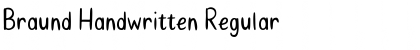 Download Braund Handwritten Regular Font Title Preview