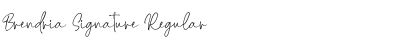 Download Brendria Signature Regular Font Title Preview