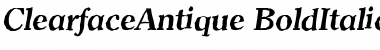 Download ClearfaceAntique BoldItalic Font Title Preview