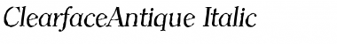 Download ClearfaceAntique Italic Font Title Preview