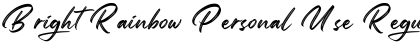 Download Bright Rainbow Personal Use Regular Font Title Preview
