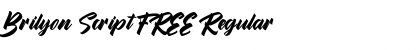 Download Brilyon Script FREE Regular Font Title Preview