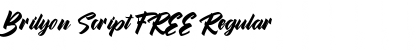 Download Brilyon Script FREE Regular Font Title Preview