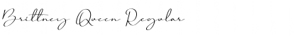 Download Brittney Queen Regular Font Title Preview