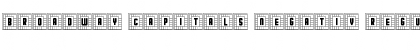 Download Broadway Capitals Negativ Regular Font Title Preview