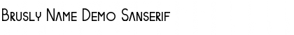 Download Brusly Name Demo Sanserif Font Title Preview
