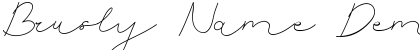 Download Brusly Name Demo Signature Regular Font Title Preview