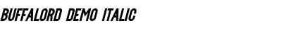 Download Buffalord Demo Italic Font Title Preview