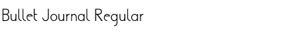 Download Bullet Journal Regular Font Title Preview